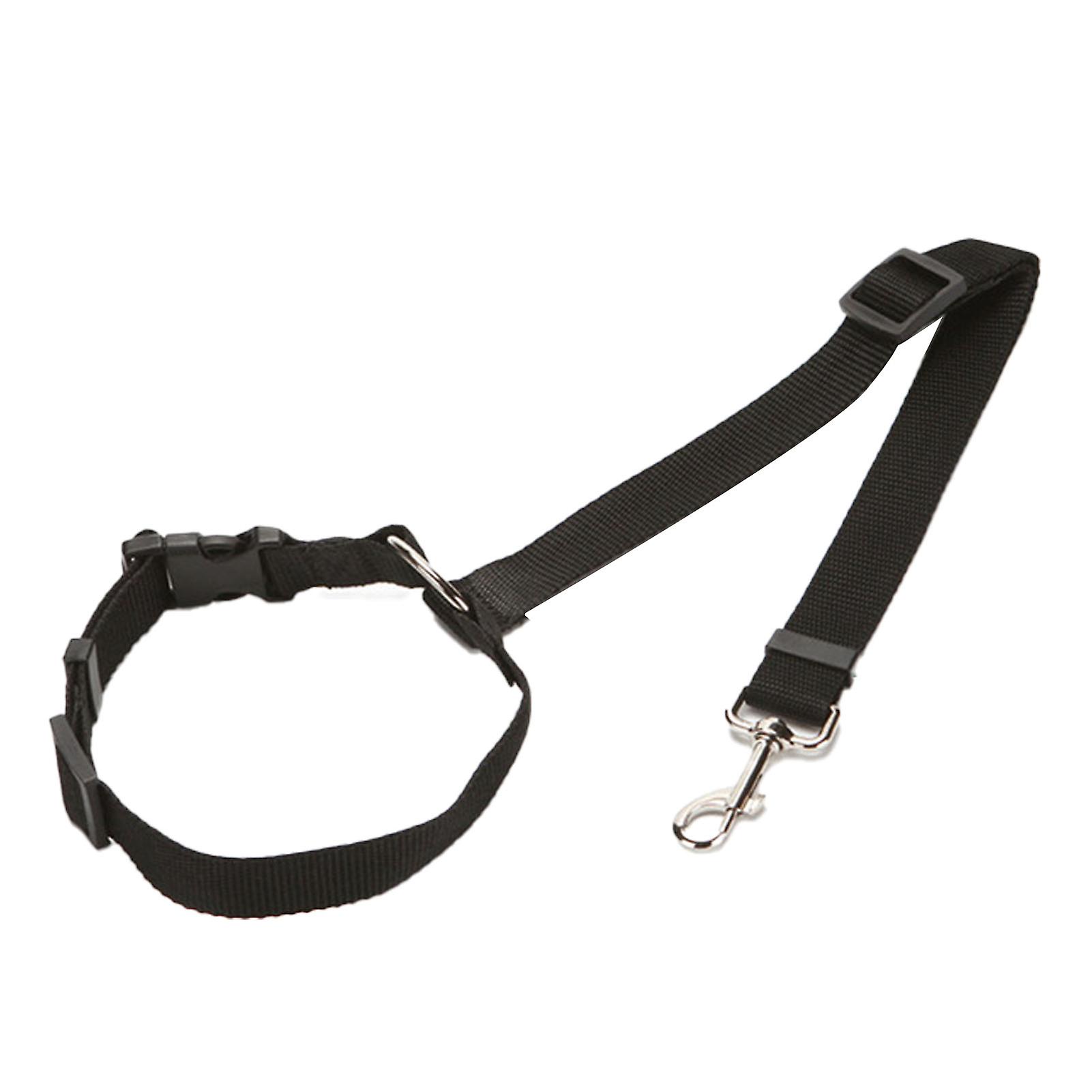 Pet Car Seat Belt Adjustable High Toughness Elastic Comfortable Safety Belt for Vehicle Headrest Restraint Black