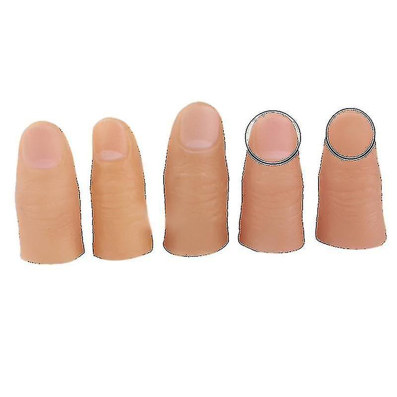 5pcs Finger Magic Trick Fake Soft Thumb Tip Close Up Stage Show Prop Prank Toy