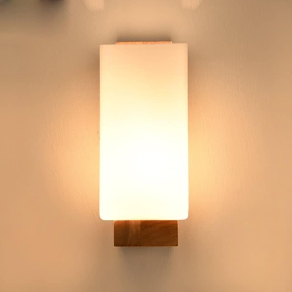 Simpe Scandinavian style wooden wall light for bedside living room stairs hallway