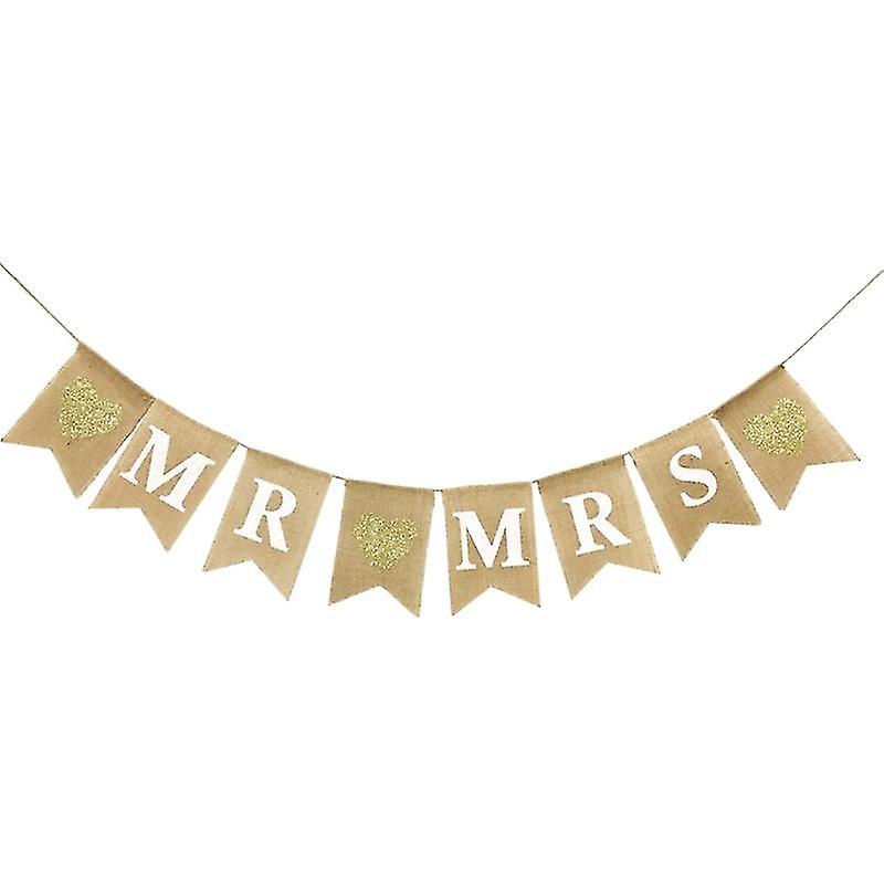1pcs Wedding Burlap Banner For Festival