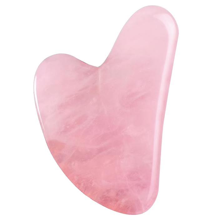 Natural Gua Sha Jade Rose Quartz Stone Face Board Tool - 