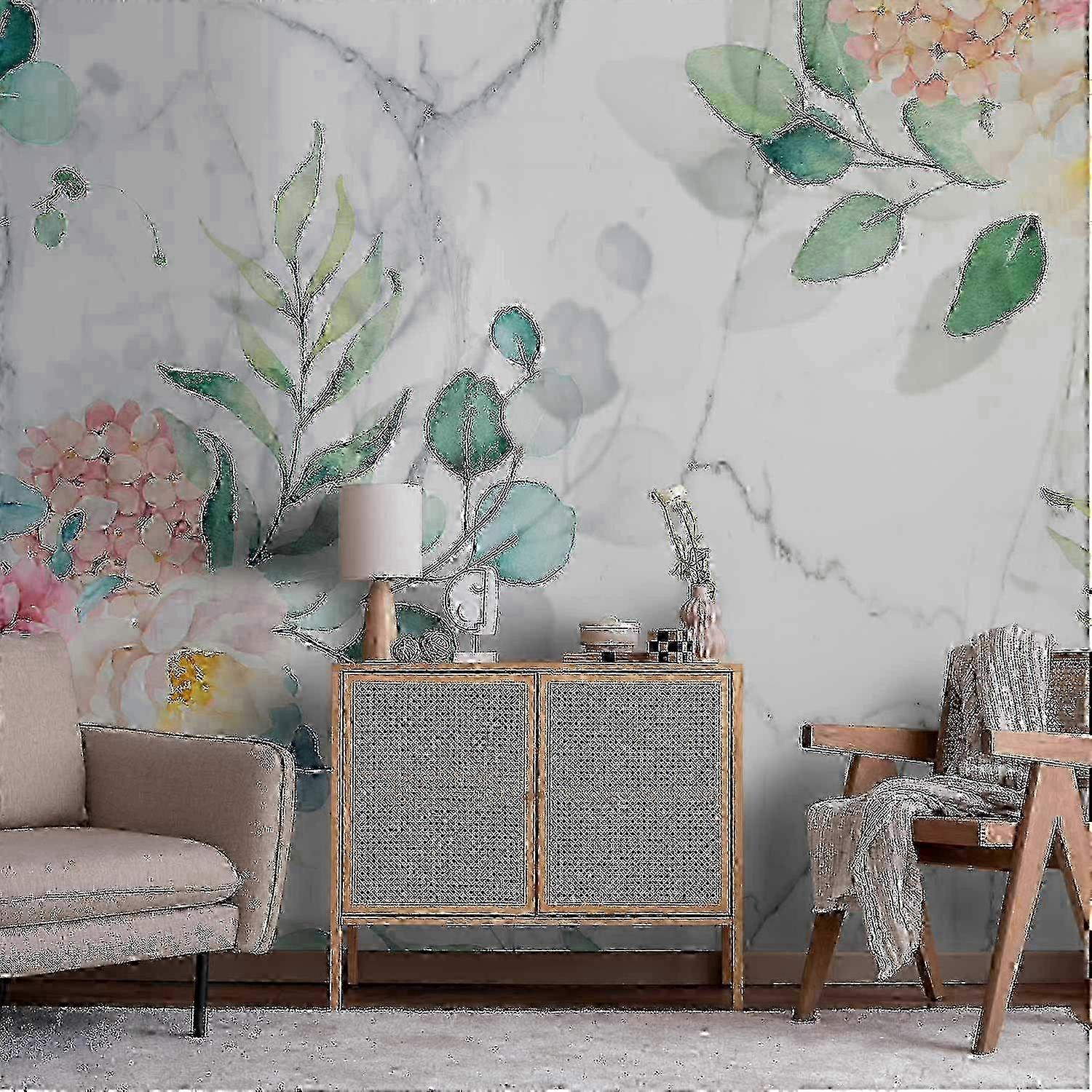 Papier peint autocollant - Marbre fleuri