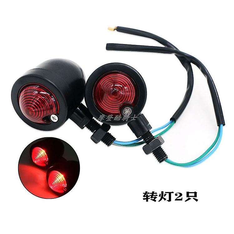 Motorcycle Modified 12V Metal Retro Tail Lights Headlights Turn Signals for Harley Cruise Prince Car