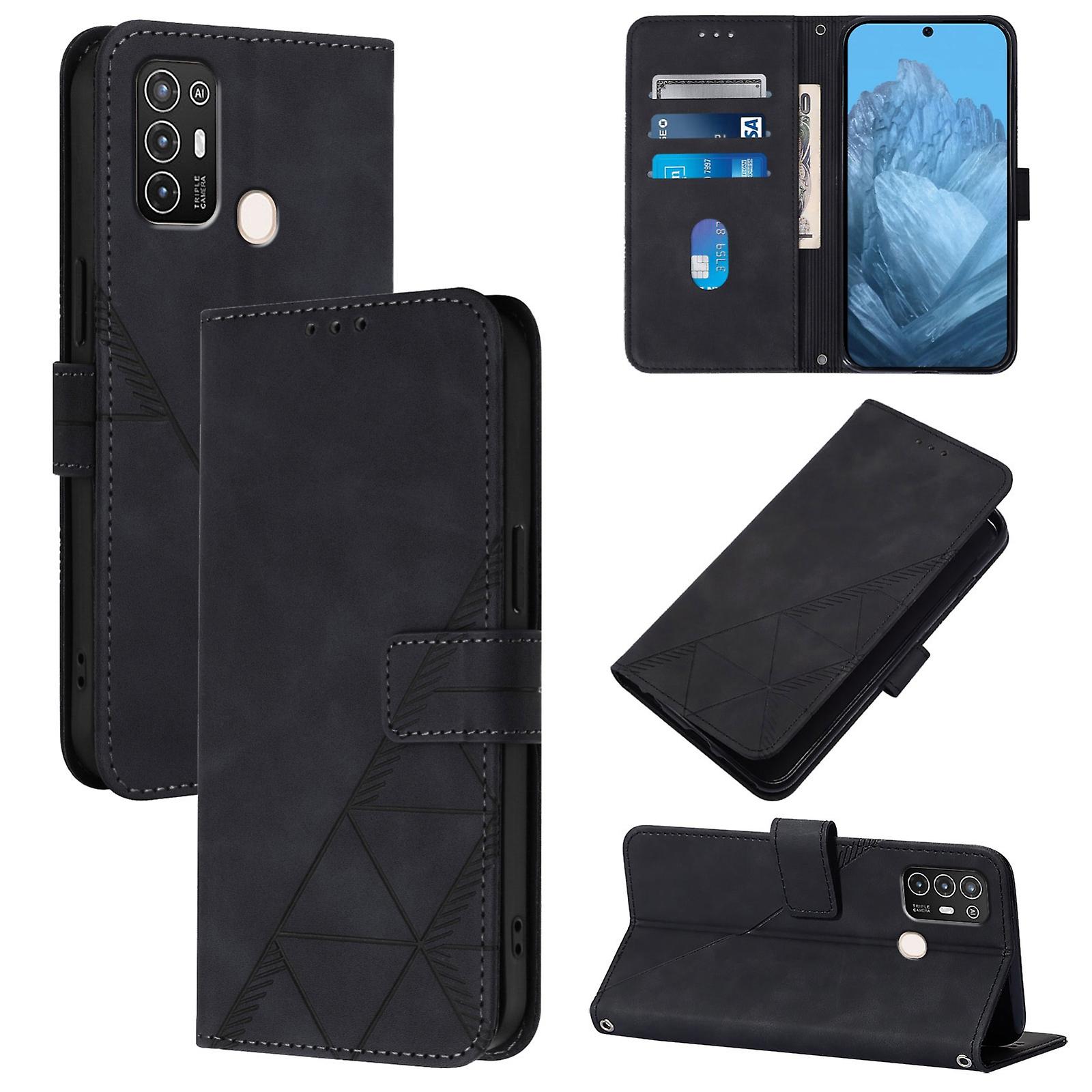 3D Embossed Leather Case For ZTE Blade A52