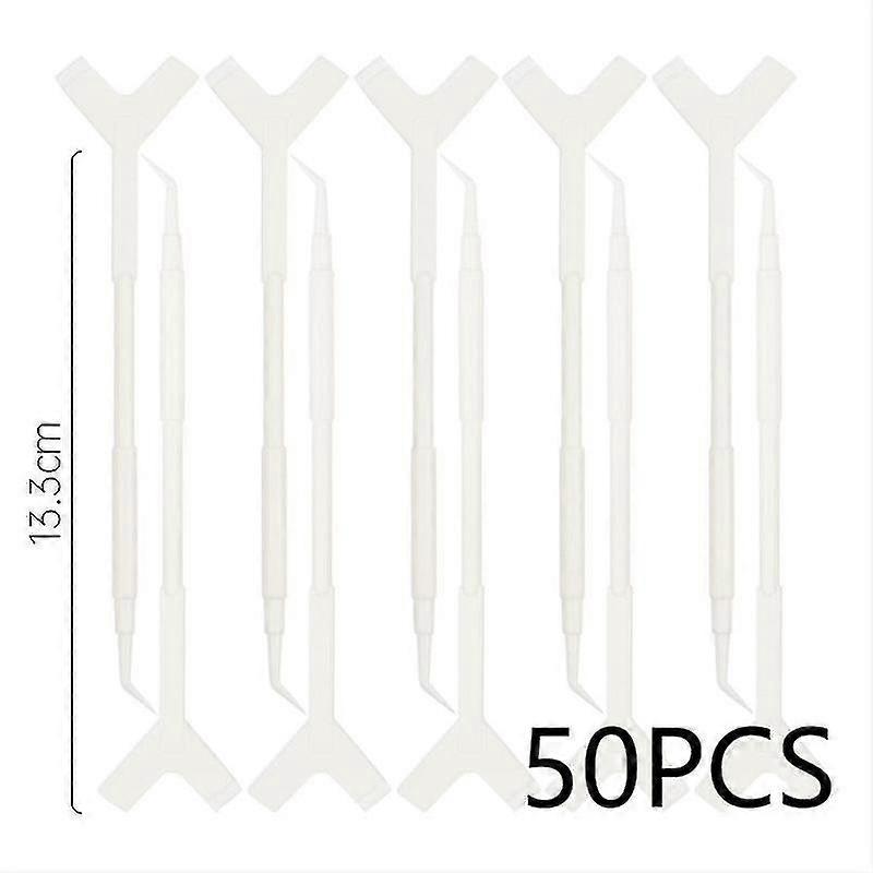 50pcs מקל ריסים שלושה באחד פיק סטיק ריסים שתילת ריסים מברשת בצורת Y ריסים חמים