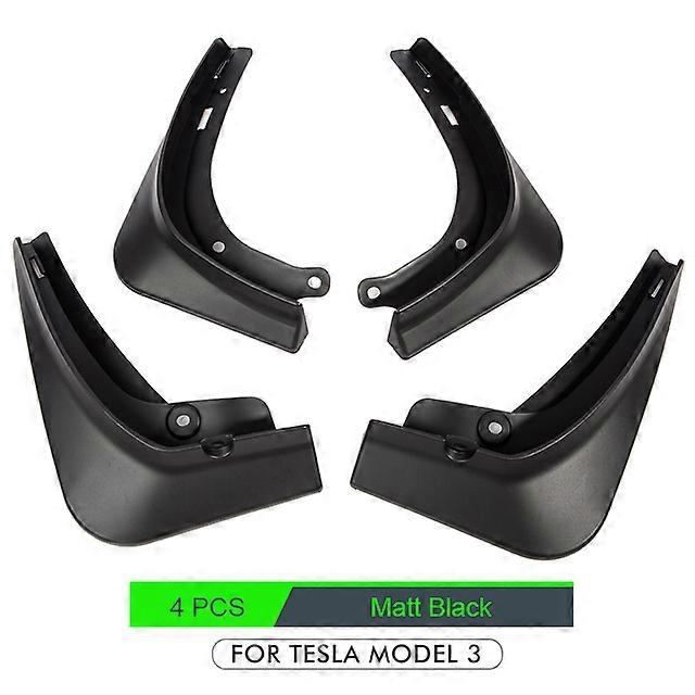 Mud Flaps For Tesla Model 3 2021 2022 Accessories Guard Fender Front Rear Wheel Mudguard Carbon Fiber ABS No Drilling Required