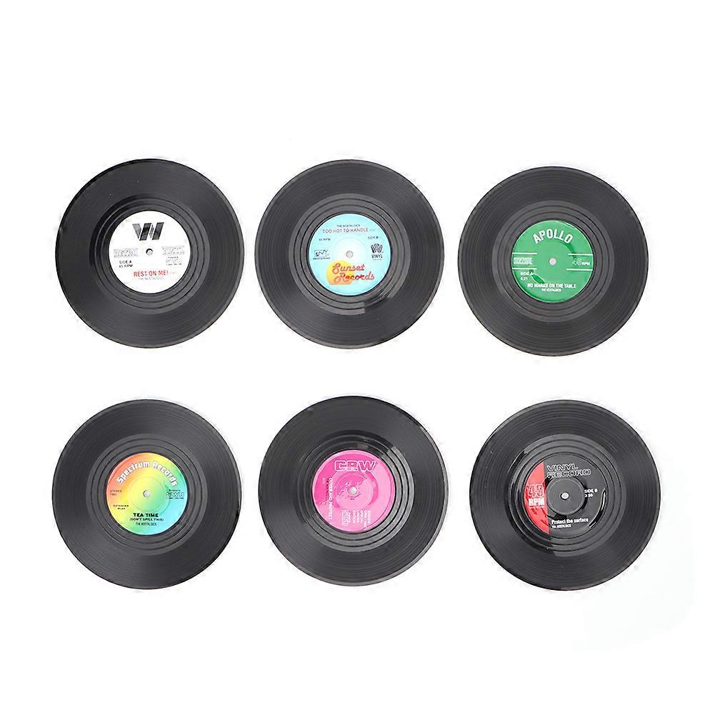 Retro Round Record CD Shape Coaster Table Coffee Drink Cup Mat Placemat Decor Household