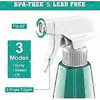 Spray bottle, 500 ml PET plastic atomiser, 3 modes (fine mist, flow and off) Empty refillable spray bottle for liquid detergent