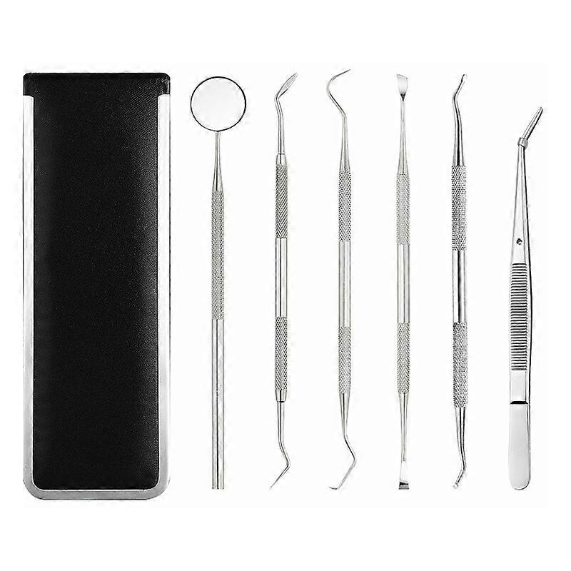 Teeth Cleaning Tool Kit, Tartar Plaque Remover for Teeth 6 Piece Set