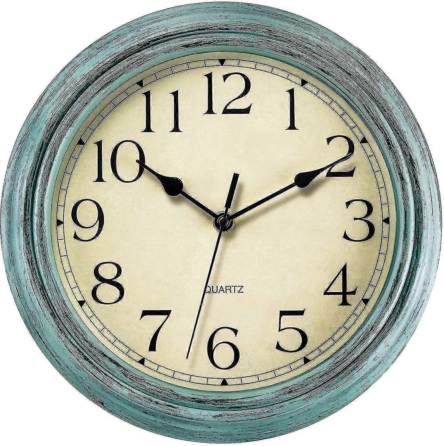 Silent No Tick Ro Retro Quartz Clock Wall Clock (12 Inches)