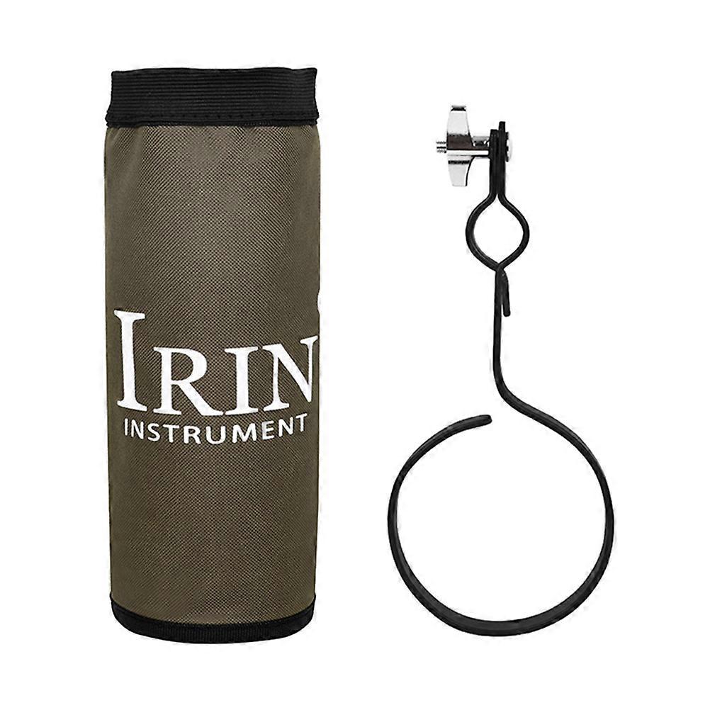 Portable Drumstick Holder Drumstick Bag Holder Drumstick Container with Clamp Coffee