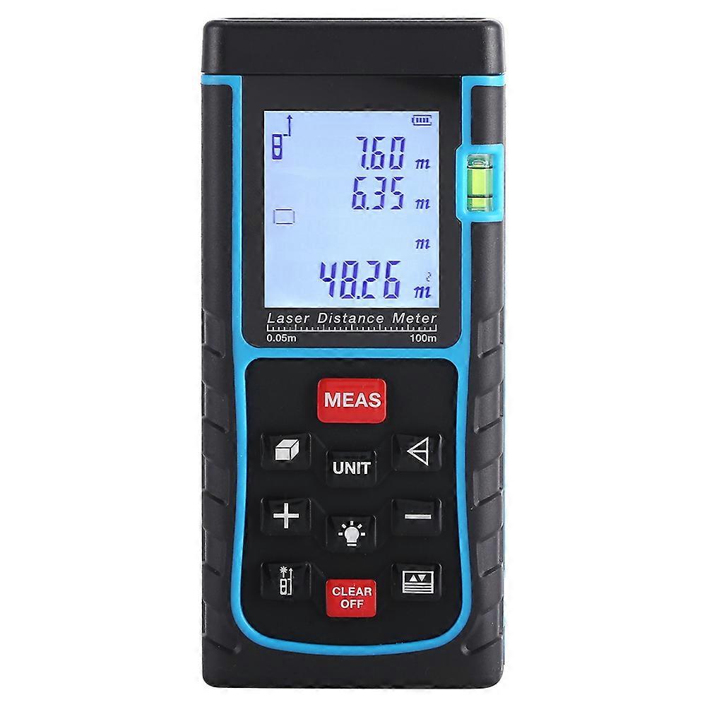 SNDWAY Handheld Digital Laser Distance Meter Self Calibration Length/Volume Measure Tool 100m