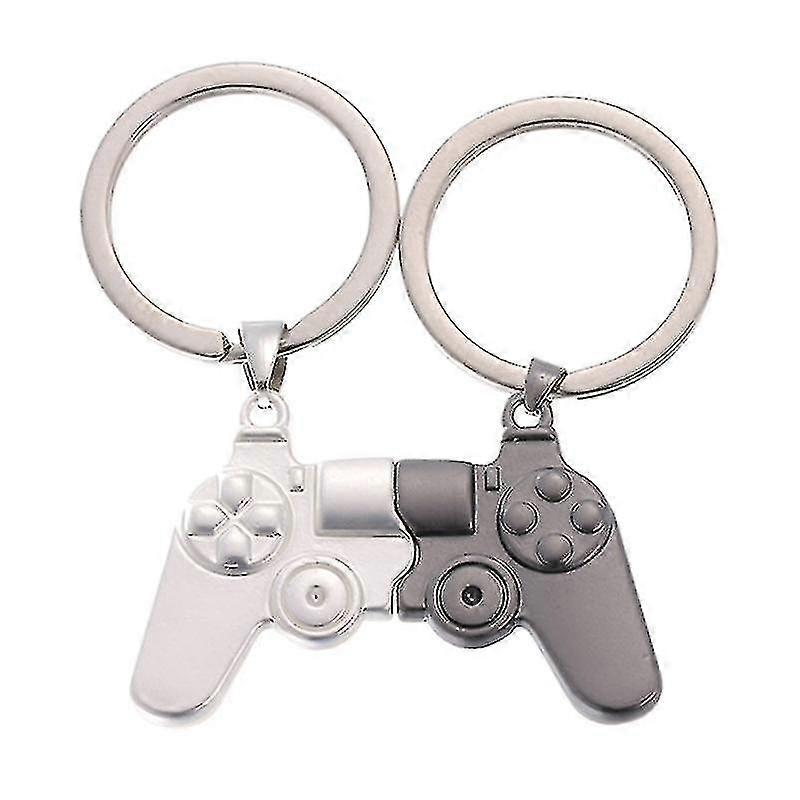 2 Pieces Gamer Matching Pendant Keychain Game Controller Keychain For Couple