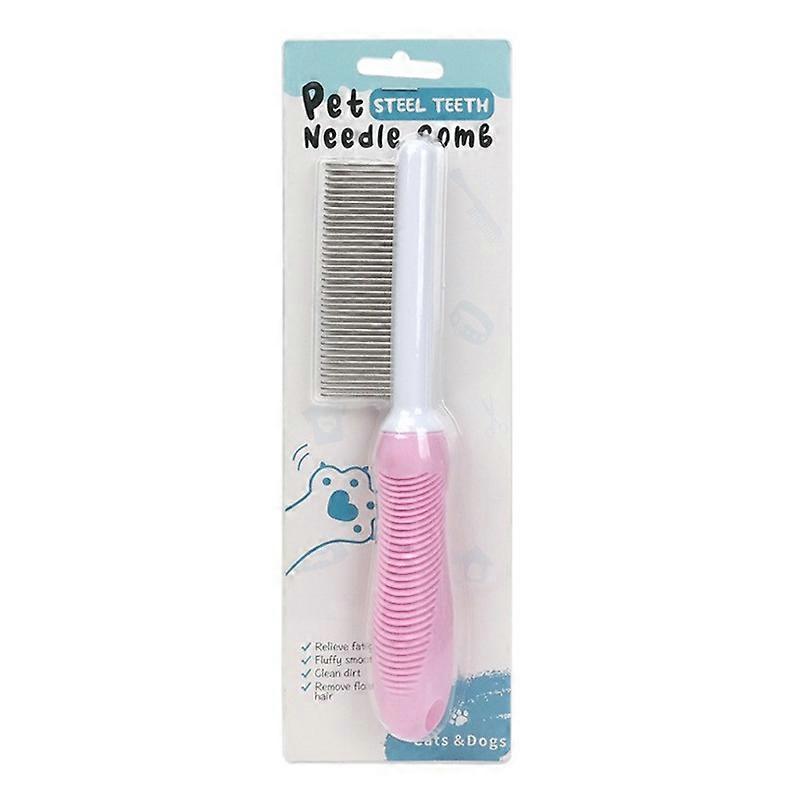 Pet Floating Hair Cleaning Comb Thin Teeth (Pink)