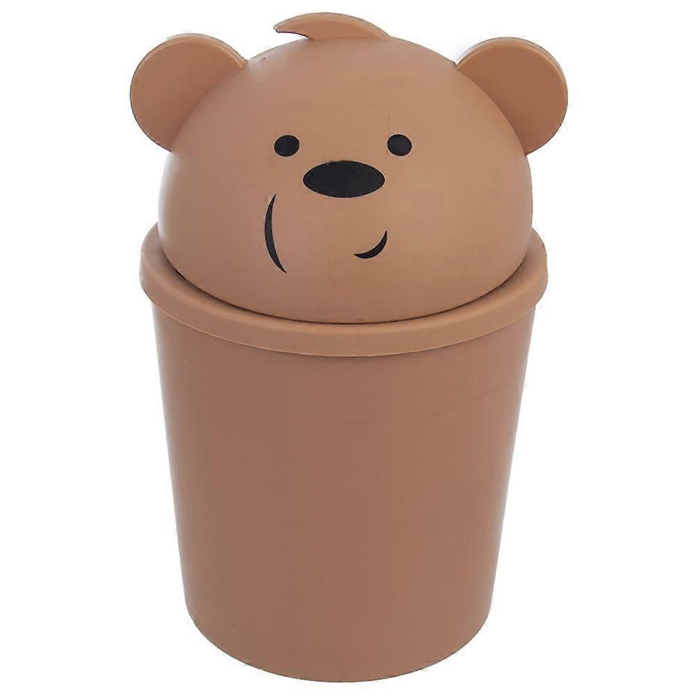 Cute bear trash can with removable lid for children's room