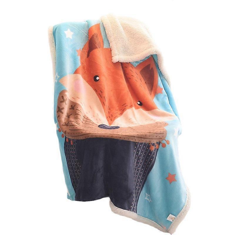 Nap Blanket Cartoon Blanket Cover Leg Children's Thickened Flannel Baby Blanket