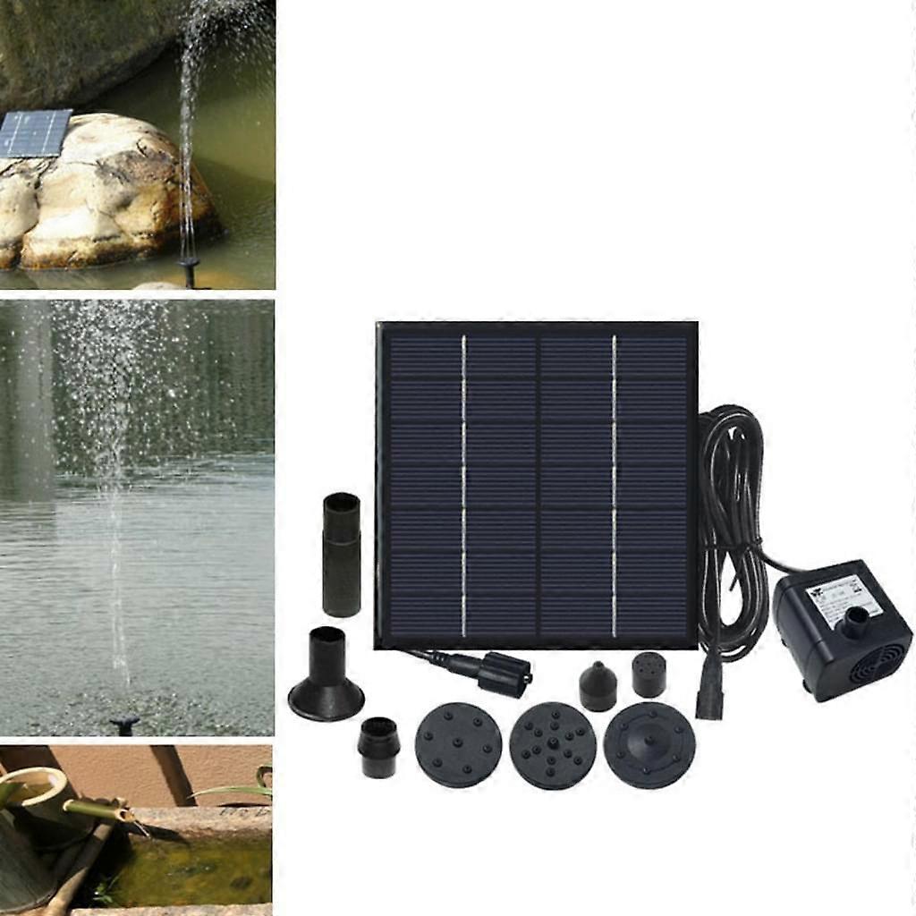 Solarbrunnen Set Für Draußen 35 Cm Schale Grau - Schwimmende Solar Springbrunnen Fontäne Und