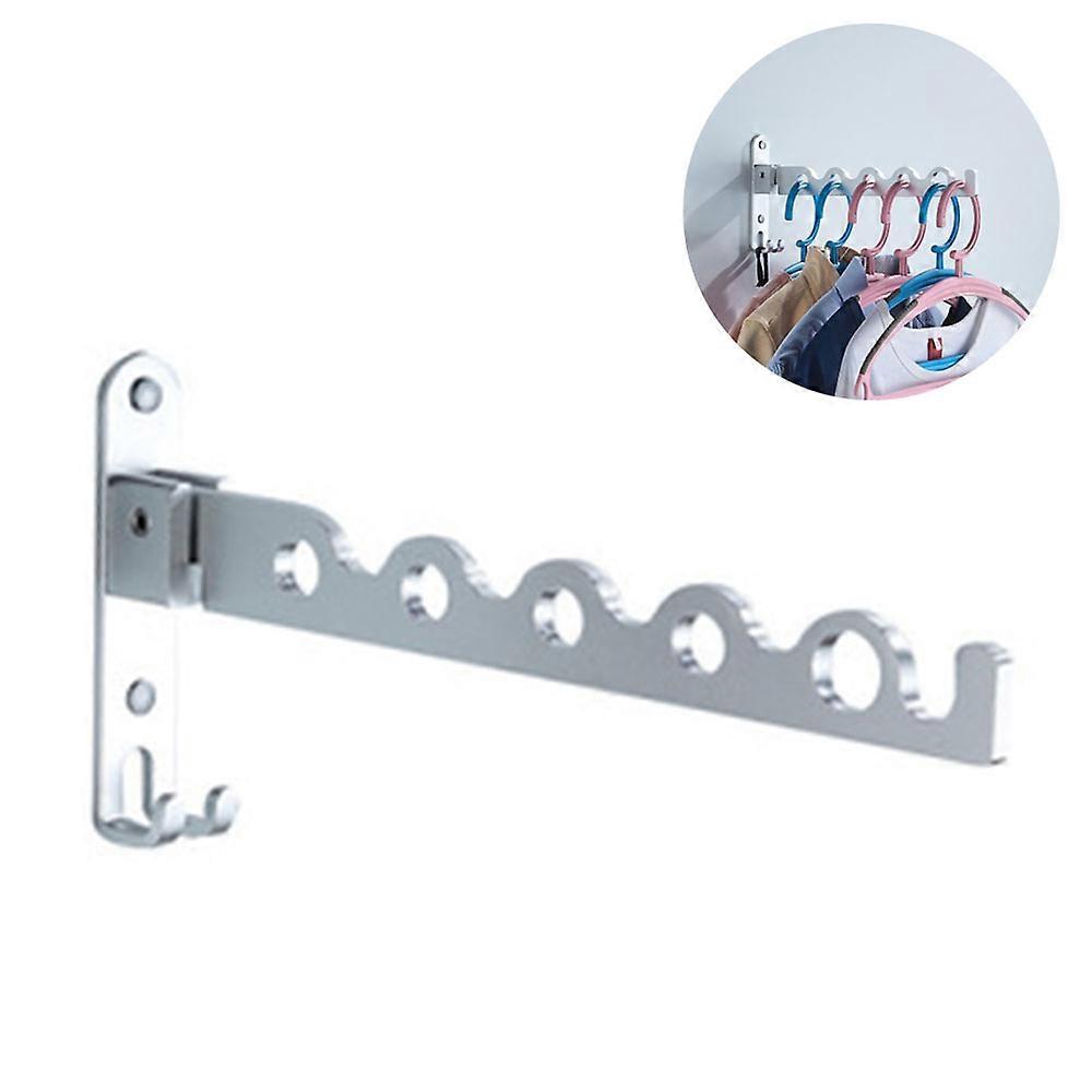 Folding Wall Mount Clothes Hanger - Stainless Steel Dryer Rack - Space-Saving Solution