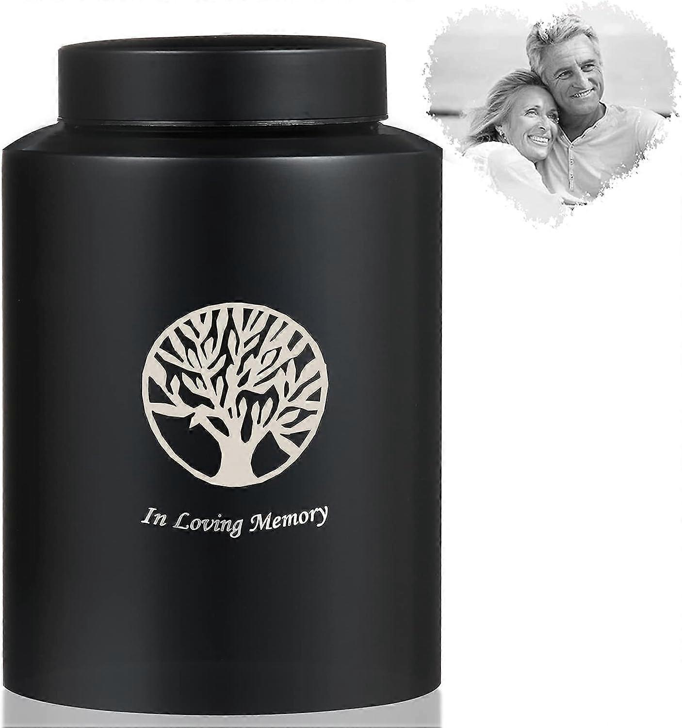 Cremation Ashes Urn  less Steel Urn with Thread Lid for   Ashes Funeral Urn for   Pet Ashes     Funeral   Urn in Loving Memory 5.1 x 7.5 Inches