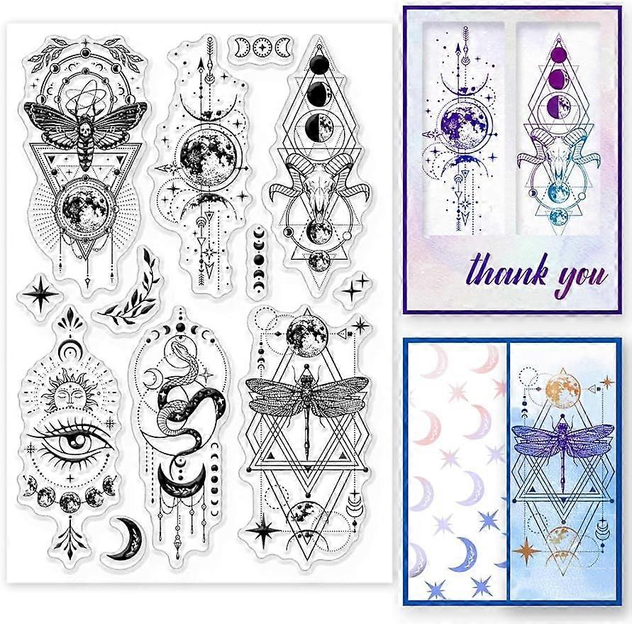 1Sheet Witchcraft Silicone Clear Stamp Seals