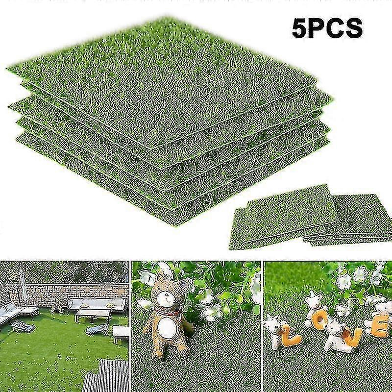 5 Pcs Micro Landscape Decoration Diy Simulation Lawn Artificial Plants Turf Moss