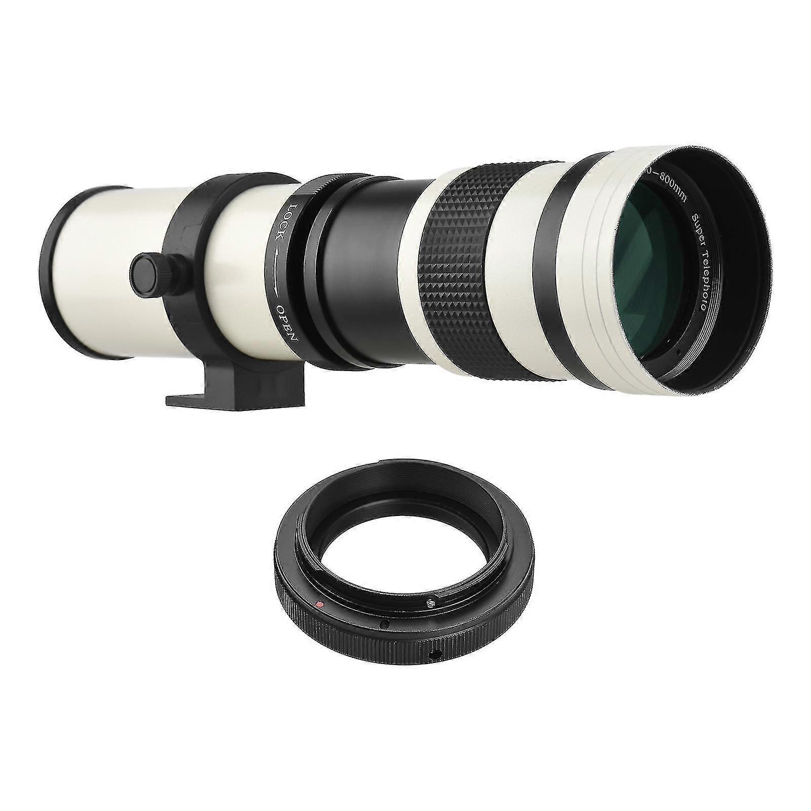 عدسة تكبير التصوير عن بعد الفائقة F / 8.3-16 420-800mm T جبل مع حلقة محول استبدال الخيط العالمي 1/4 لكاميرات كانون EF-Mount EOS 80D 7