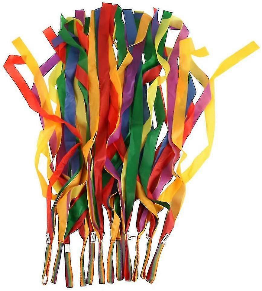 12pcs Rainbow Ribbon Dance Ribbon Colored Ribbon (multi-colored)