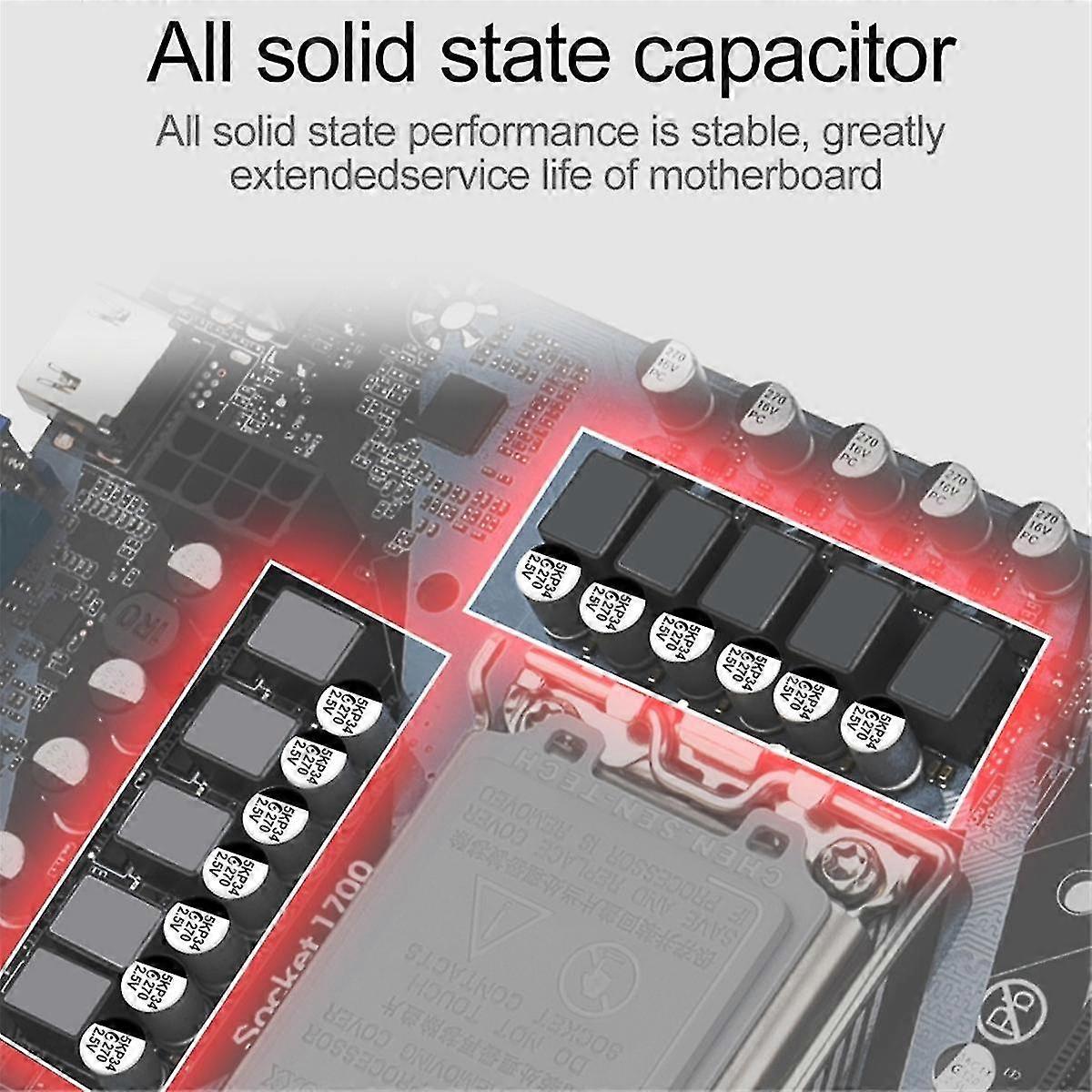 H610mコンピュータマザーボードH610m R200 Lga1700 2xddr4スロット最大64g M.2 Nvme Pci-E5.0 X16 for 12/1