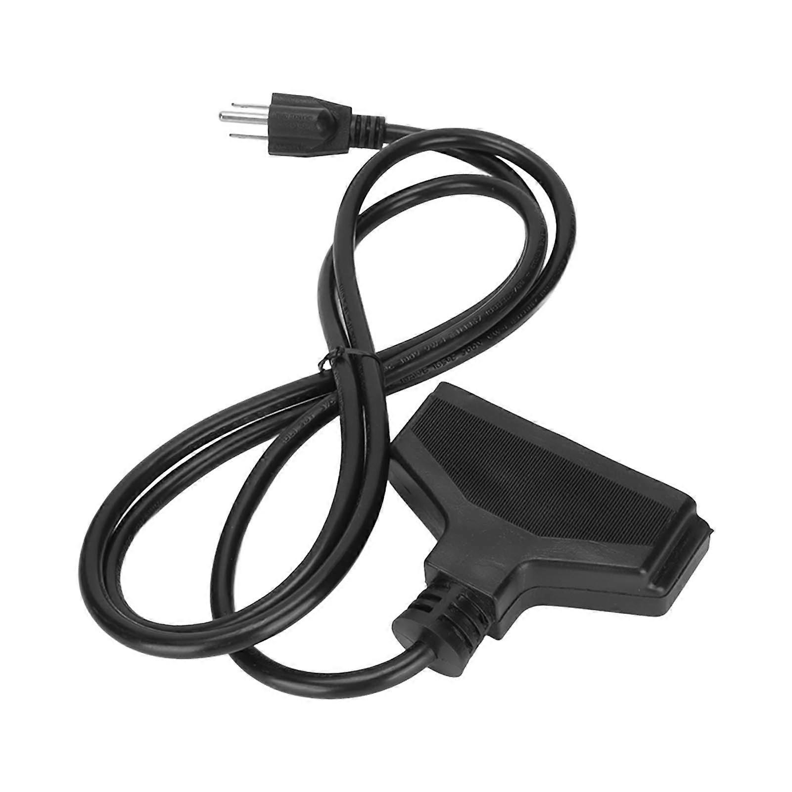 3 Outlet Power Extension Cord 16AWG 1.8m/5.9ft 15A Heavy Duty 1 to 3 Power Cord for Home and Offices NO.9294