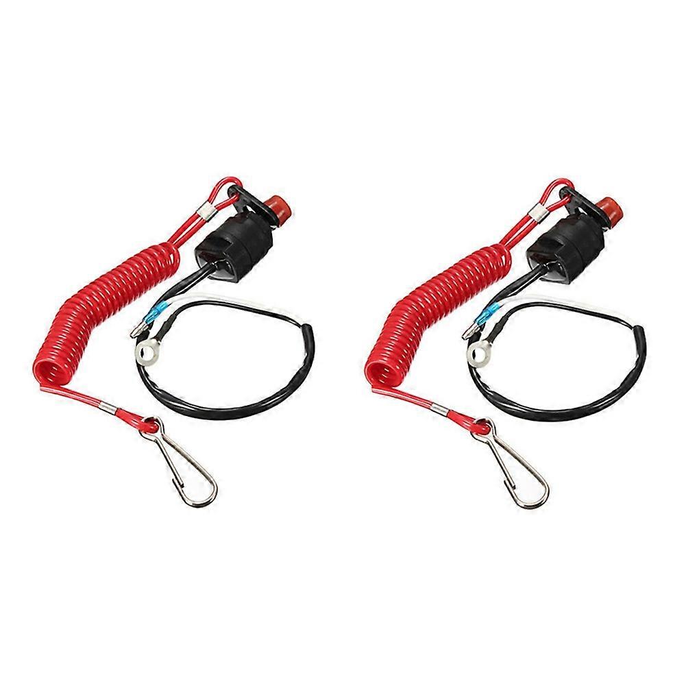 Boat Motor Emergency Kill Stop Switch for / Outboard Stop Kill Switch with Lanyard