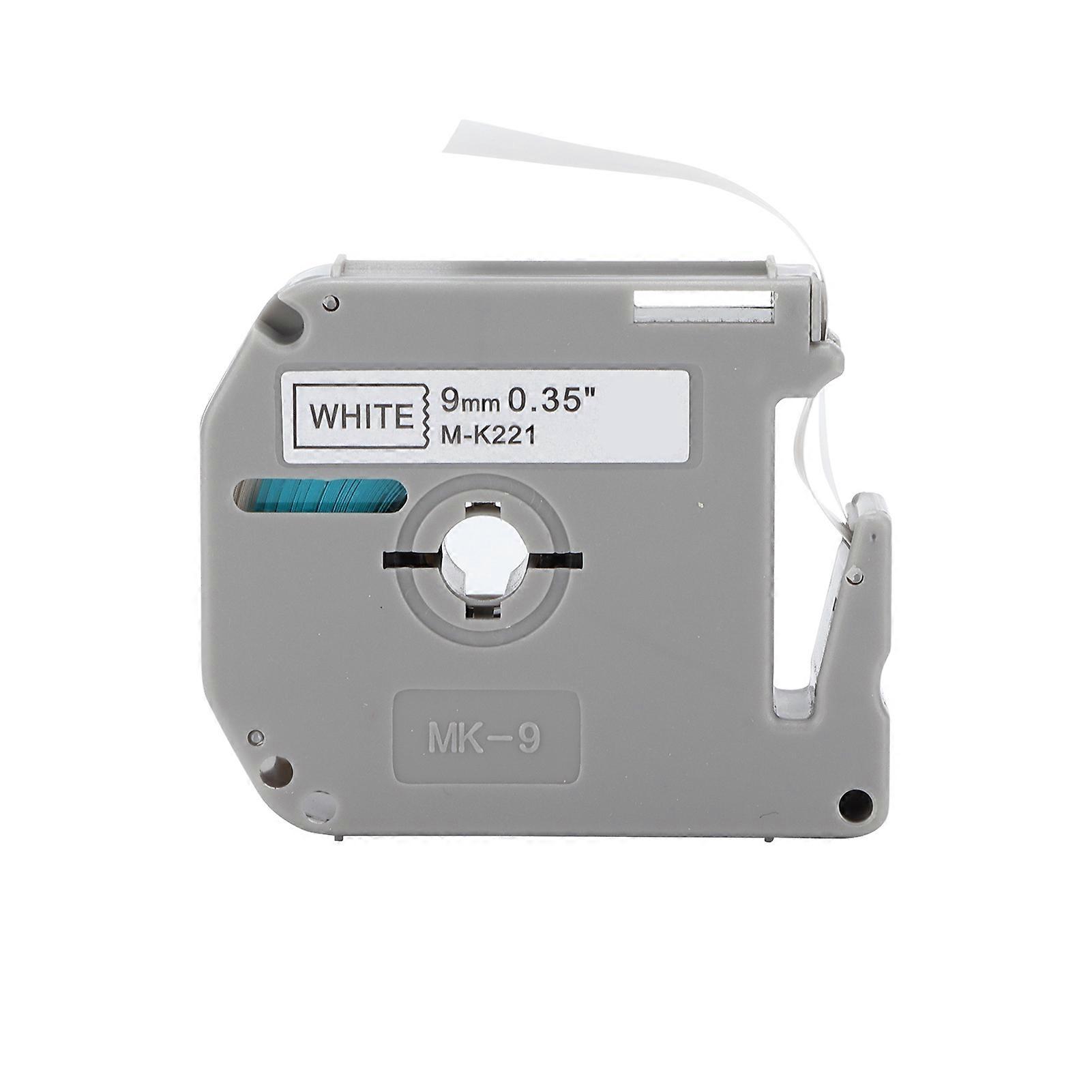 Label Tape Replacement MK 9mm 8m Long Accurate Smooth Print Quick Lasting Clear Resilient Label Machine RibbonBlack On White