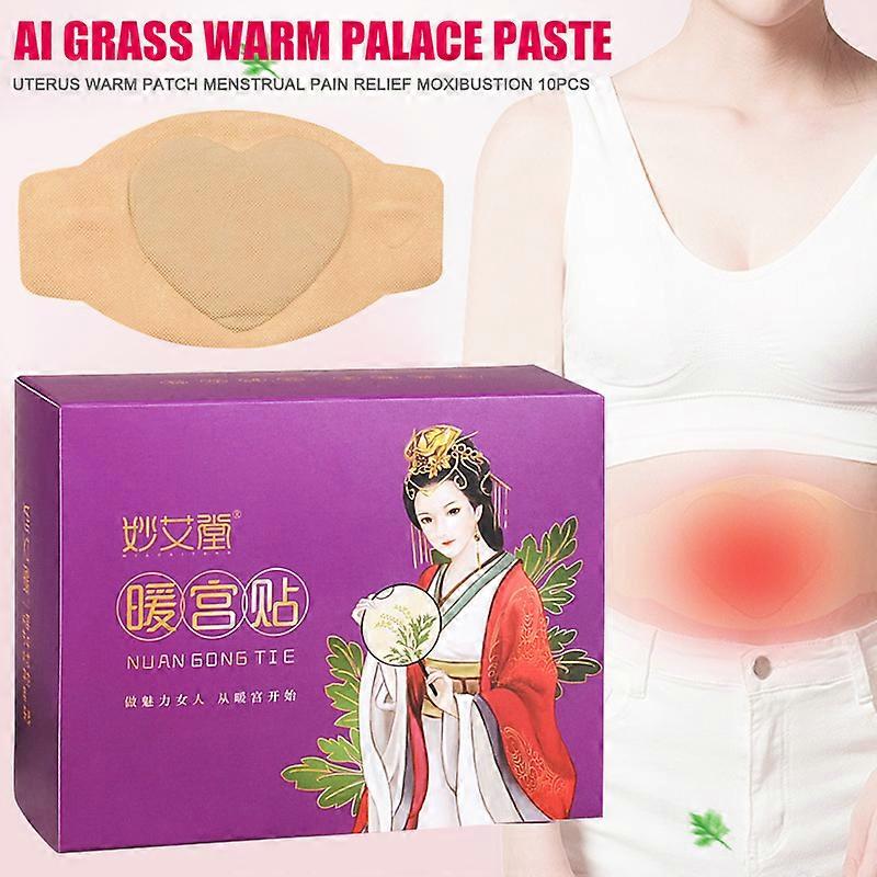 10pcs Uterus Warm Patch Menstrual Pain Relief Self-heating Moxibustion Stickers