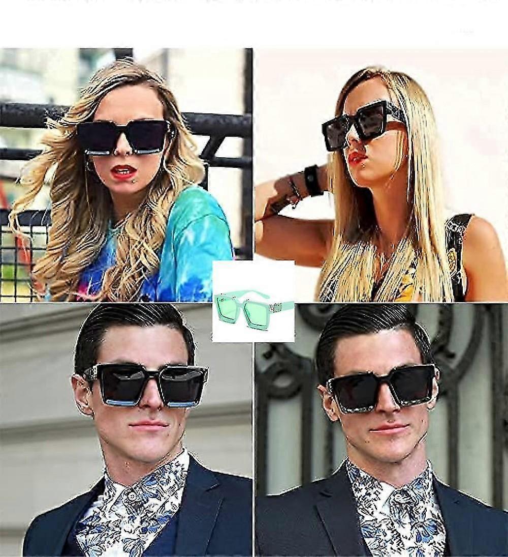 European And American Personality Street Shooting Metal Box Sunglasses