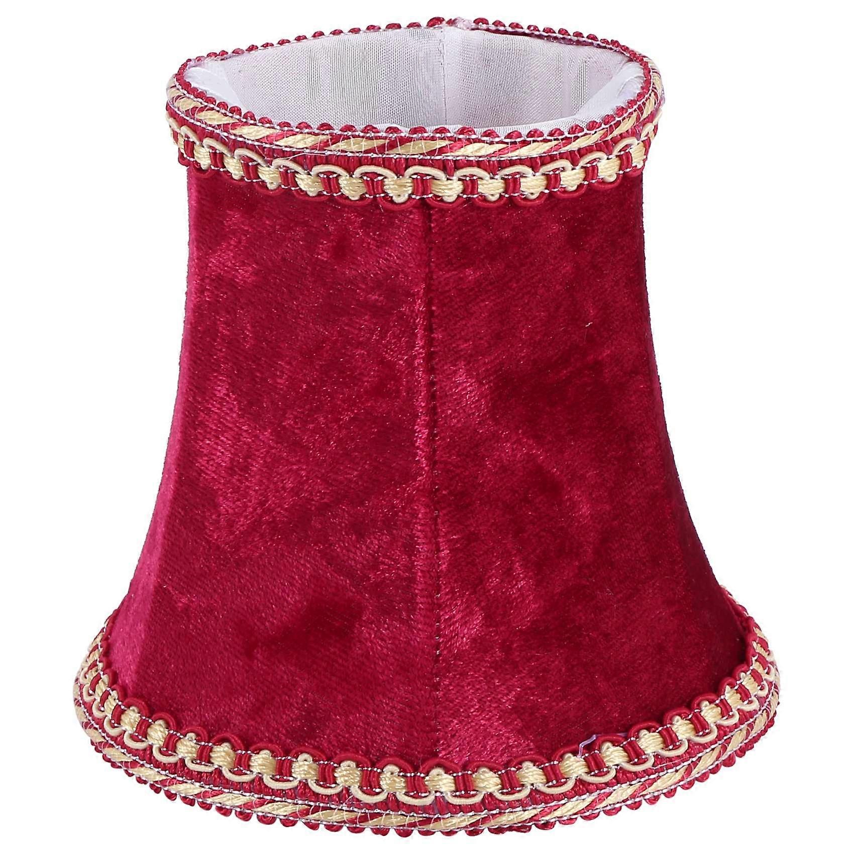 Fabric Clip On Lamp Shade, E14 Handmade Lampshade For Modern European Style Wall Sconce Lamp, Crystal Lamp, Candle Lamp, Table Lamp With Blue Flannel 