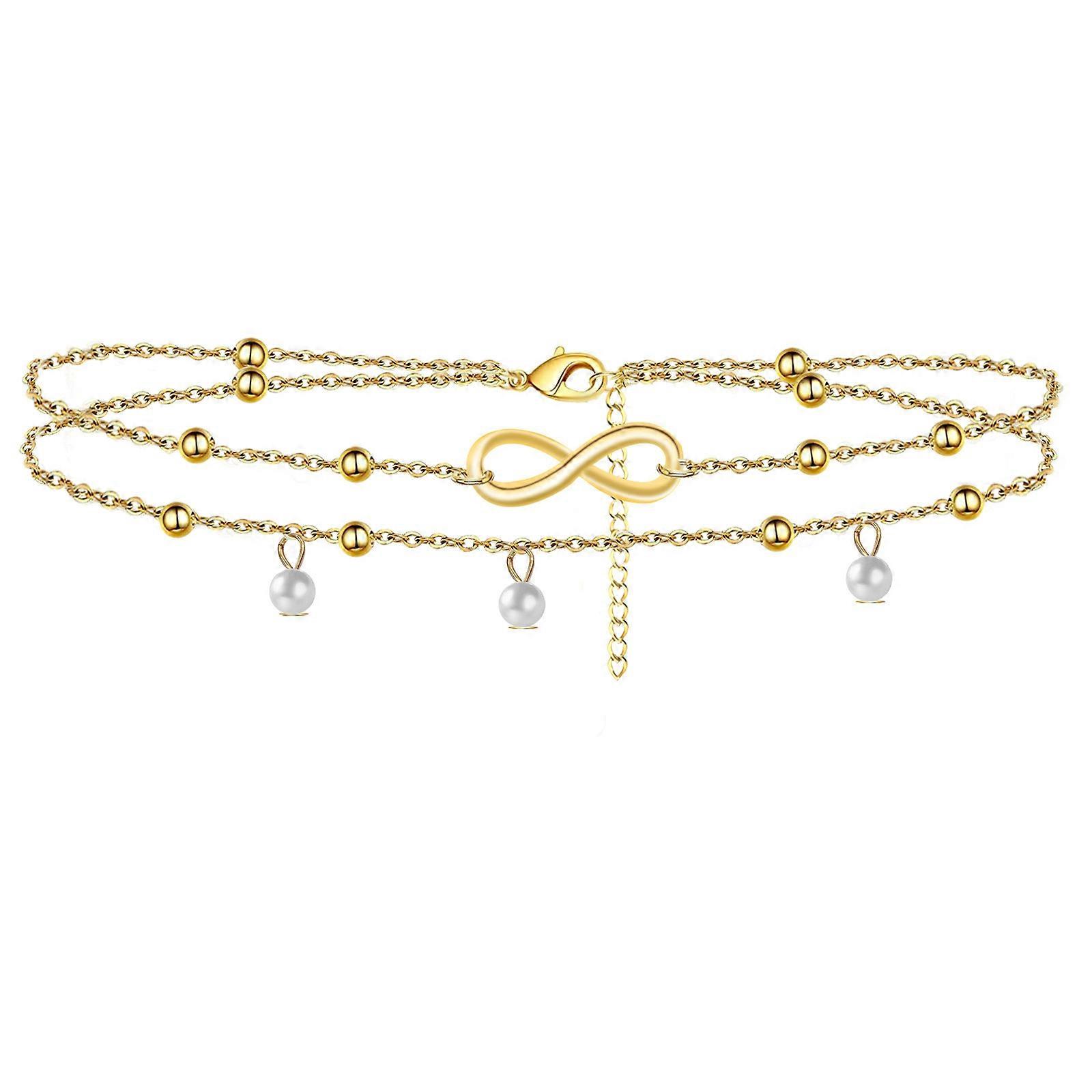 حجم الشاطئ الذهبي خلخال مجوهرات خلخال للنساء هدية مجوهرات الشاطئ WWL220325038A