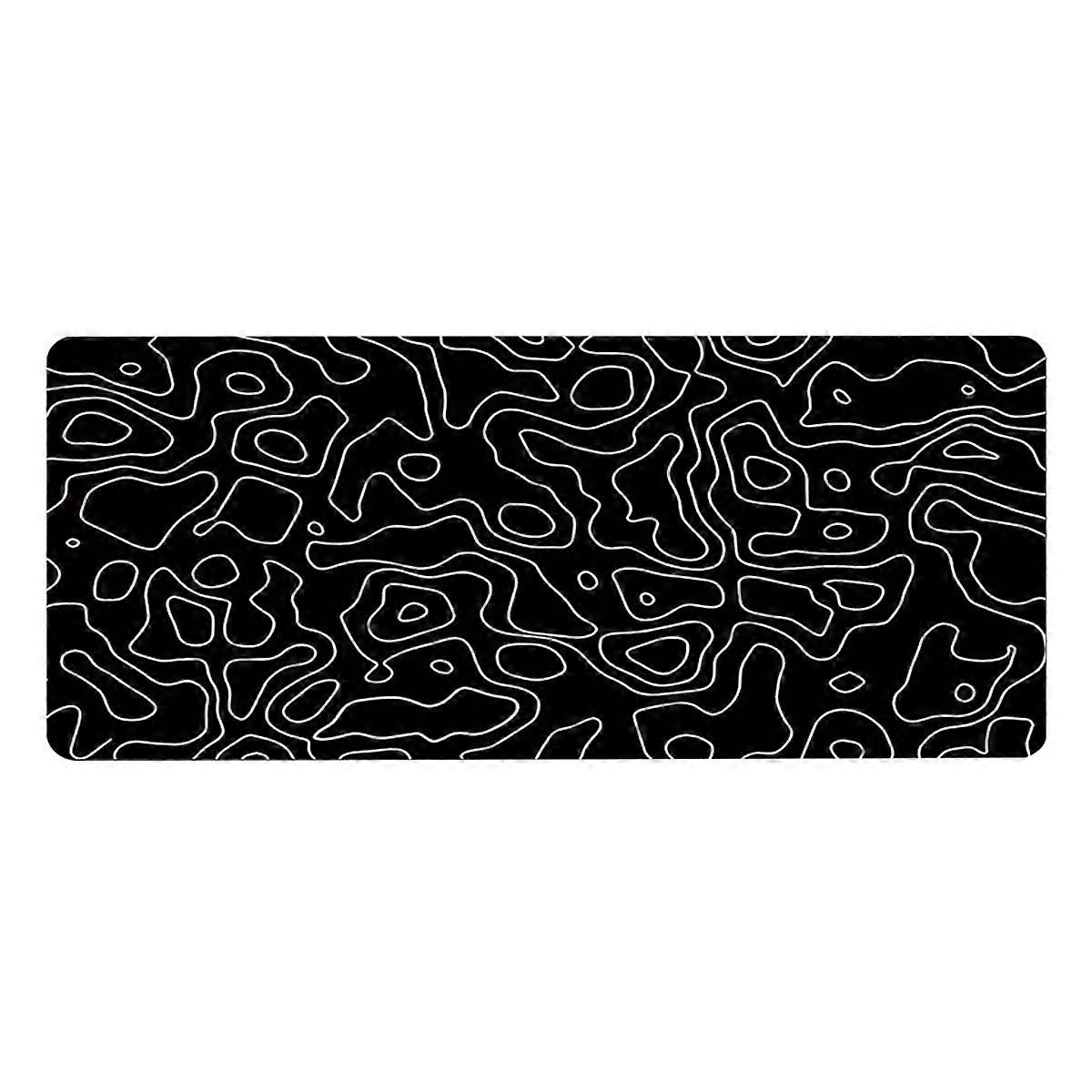 Desk Mat,Topographic Contour Extended Big Mouse Pad Computer Keyboard Mouse Mat with Non- Base (31.
