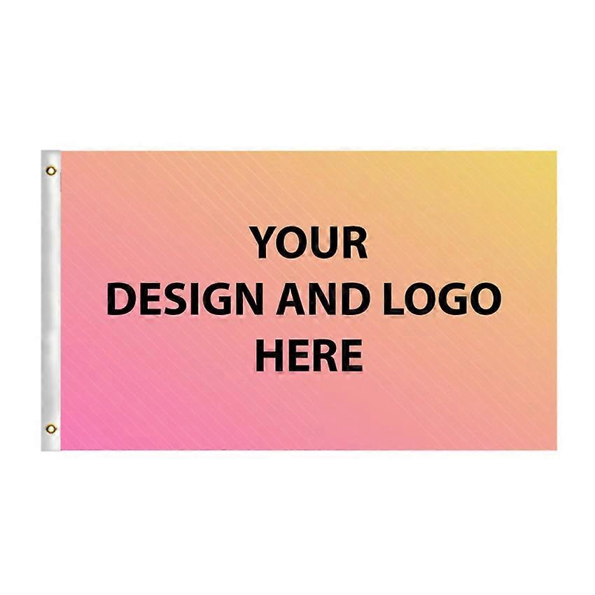 The Color 100% Bleed One Layer Two Side Print 3X5 Flag Banner Color Go Through Better 100D Polyester Custom Logo Any Size
