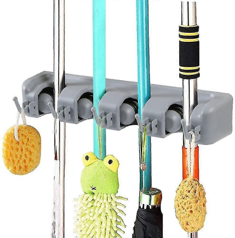 Multi-function Wall-mounted Broom Holder, Storage Hanger Holder For Your Kitchen, Garage