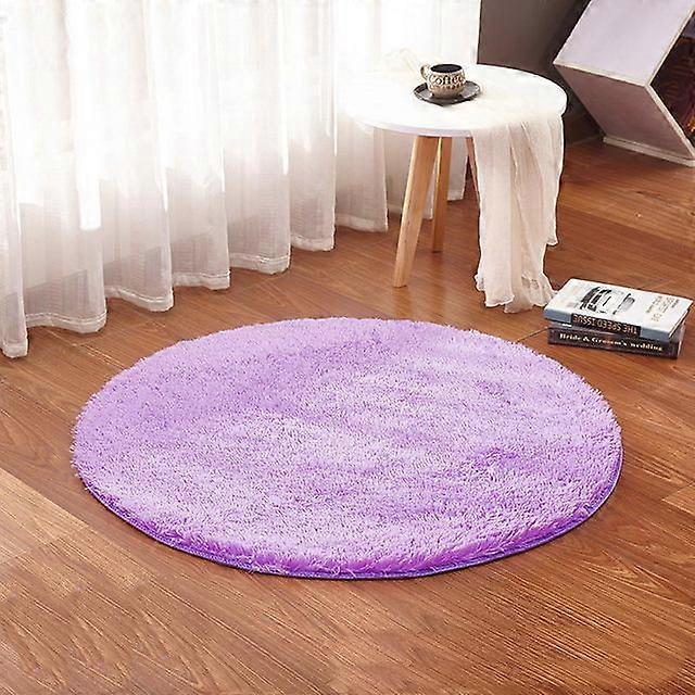 white color Round Rug Carpet Living Room Carpet Kids Room Rugs Soft and Fluffy Warm, custom size, diameter