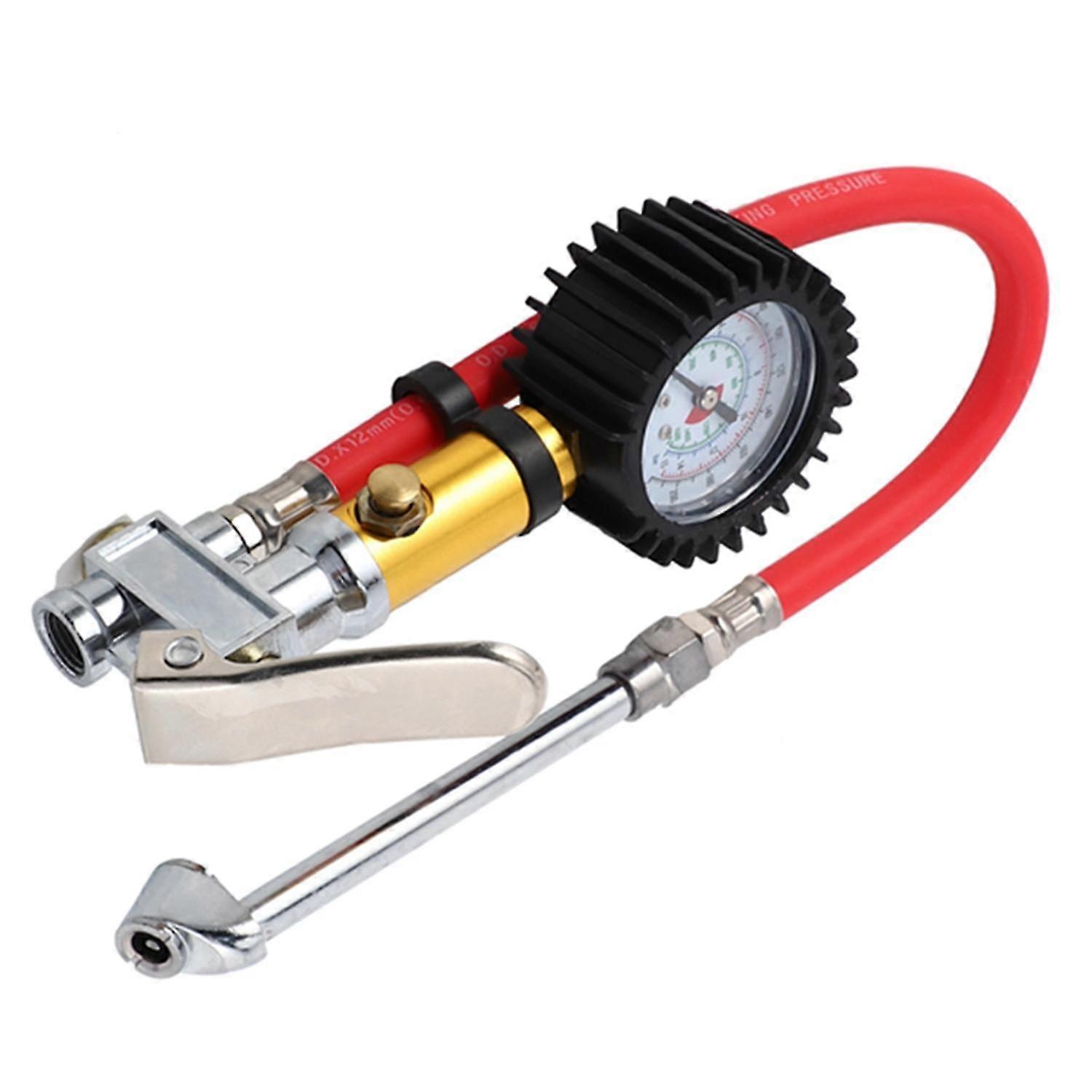 Digital billuftdäckmätare mätartryck med PVC-rörslang