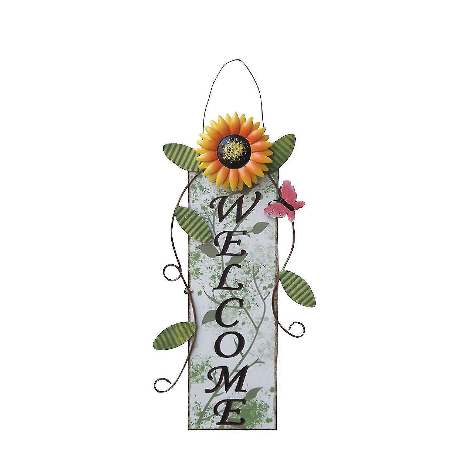 Ldyllic Style Board Decoration Iron Sunflower Combination Wall Decoration