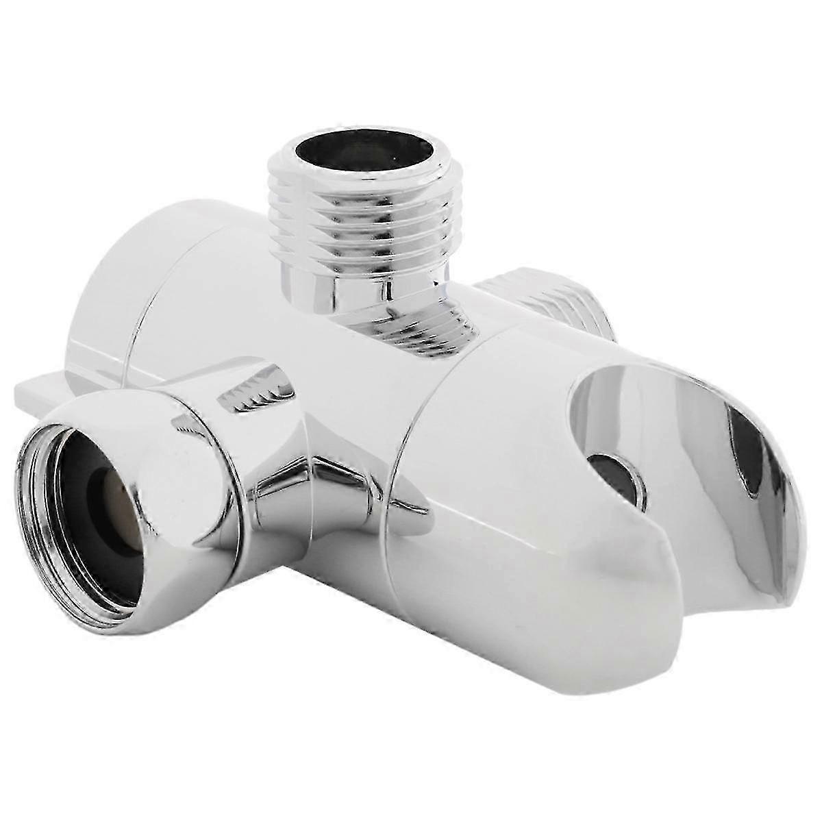 3 Way Shower Diverter with Hand Shower Cradle Faucet Overhead Shower Arm Tee Splitter Boom Adapter