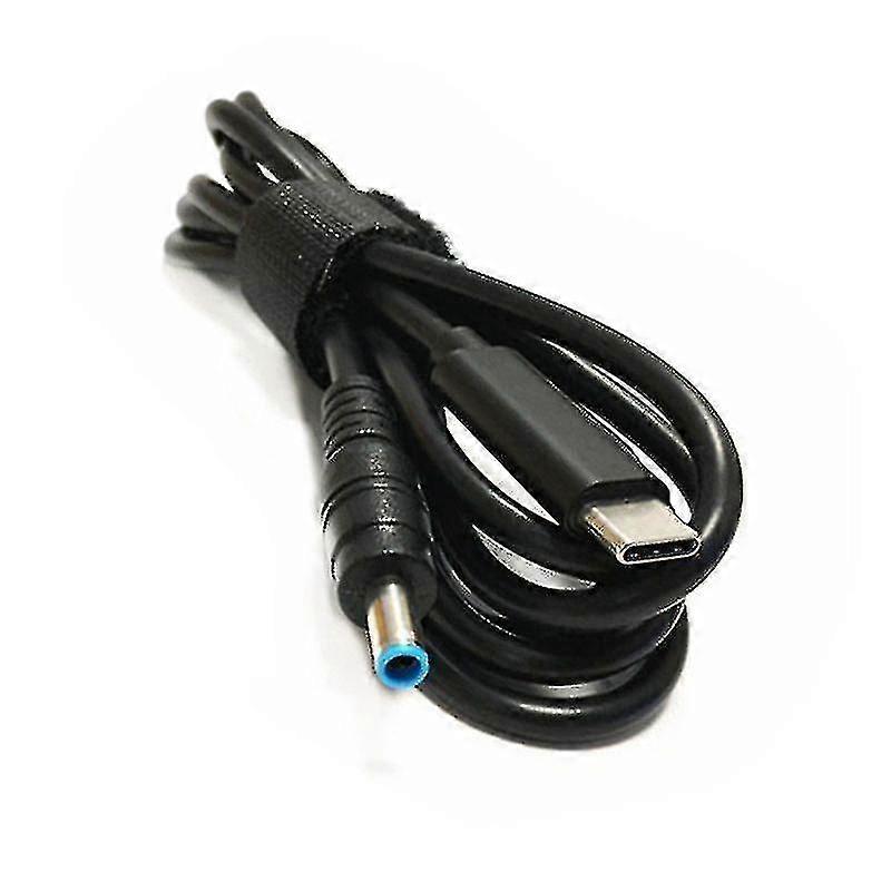 Usb Type-c Pd Power Adapter To 4.5x3.0 Dc Plug Charging Cable For Hp Laptop