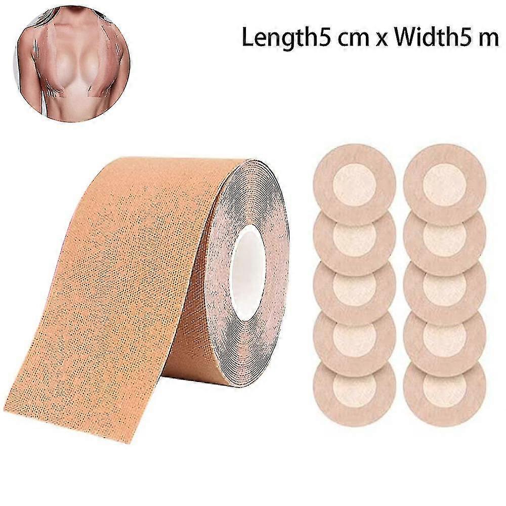 Boobs Tape - Breast Lift Tape And Disposable Round Nipple Cover