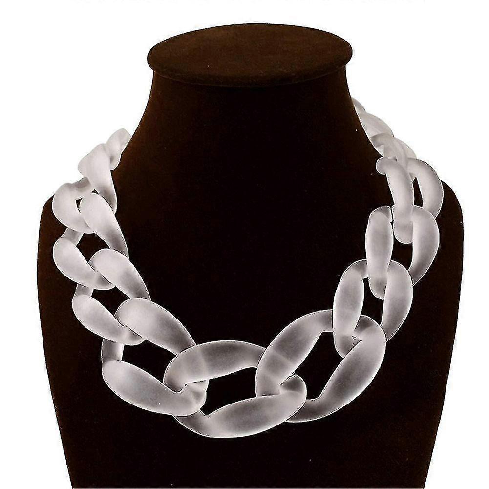 Collar acrílico Chunky Choker Statement Bib Chain Collar Colgantes