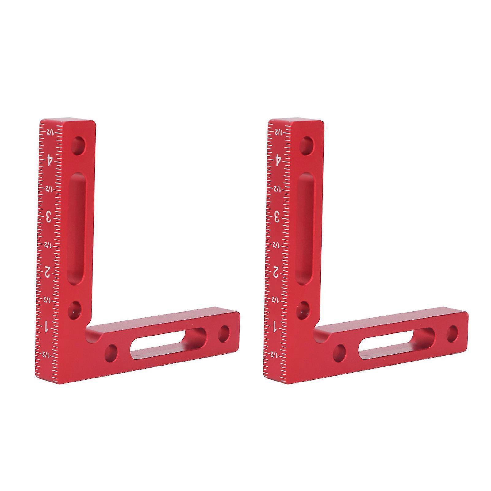 2Pcs Right Angle Positioning Clamp 90 Degree Square L Shape Ruler Aluminum Alloy Woodworking Carpenter Tool