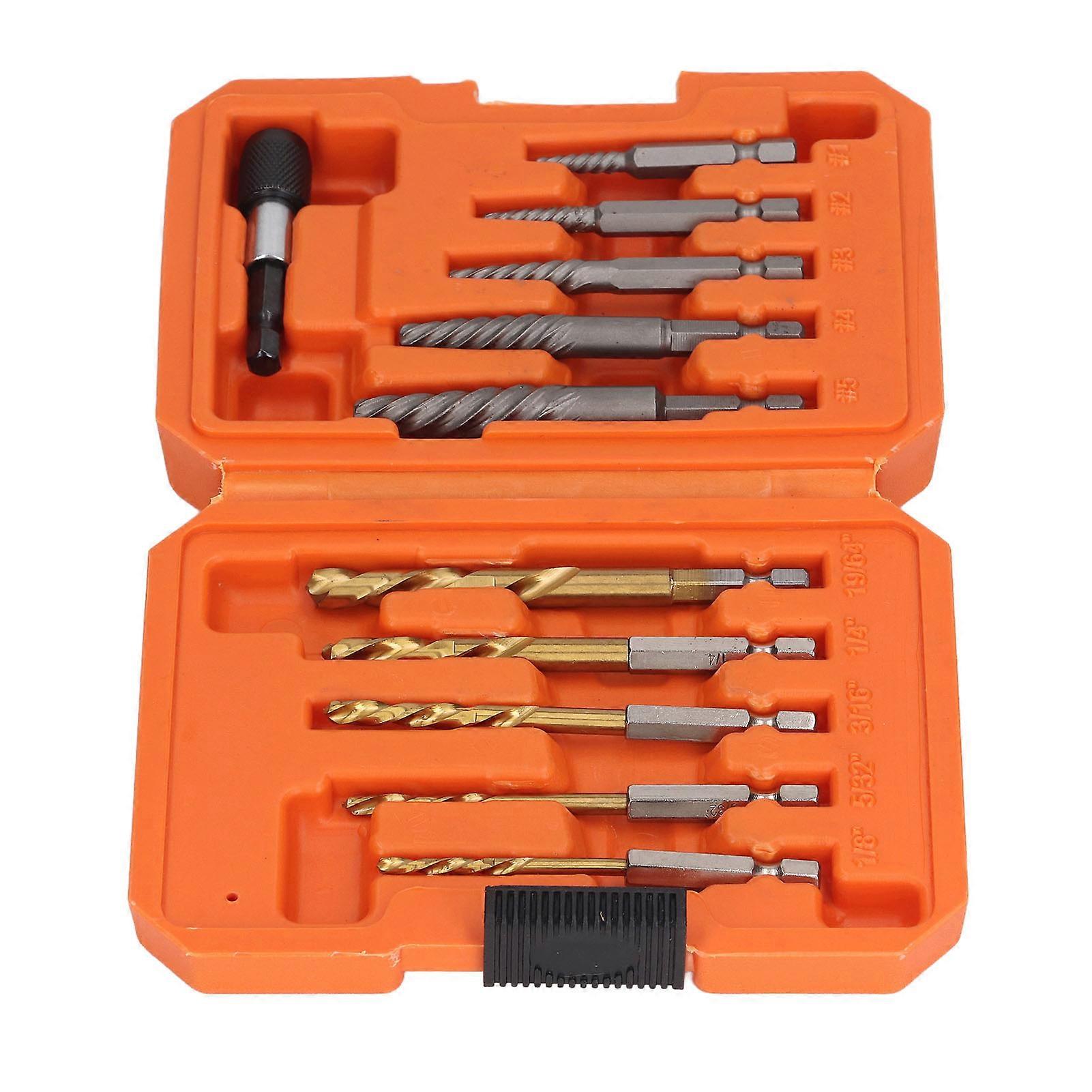 11Pcs Damaged Screw Extractor Kit HHS Professional Bolt Stud Removal Tool Screw Remover