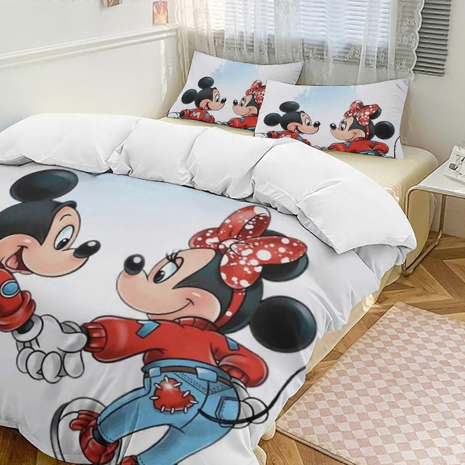v4261  Bed Sheets Bedding Minnie MouseCartoon Collection 3-Piece Comforter Set, Personalized Bedding Decor for Kids And Teens  Bed Sheets  yuq4261