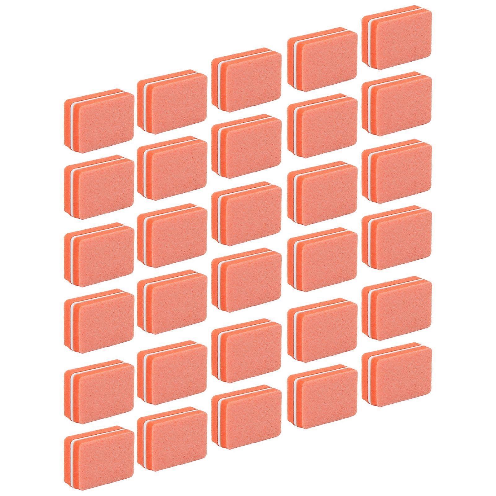 30pcs Mini Nail Buffer Professional Portable Home Salon Nail Buffing Sanding Block Manicure ToolOrange