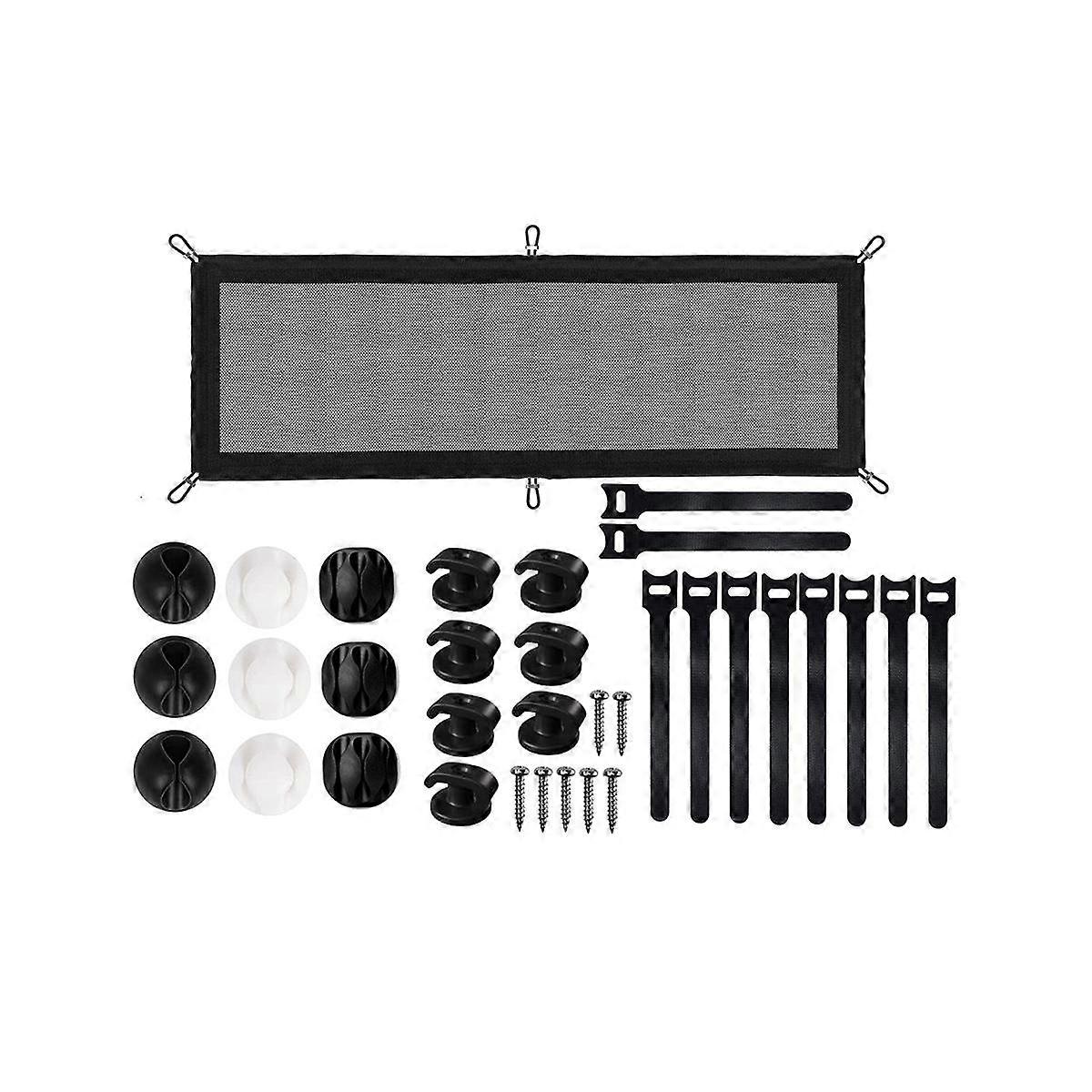 Under Desk Cable Management Net for Stand Desk, Mesh Cable Manager,Under Desk Wire Net Capacity Cor